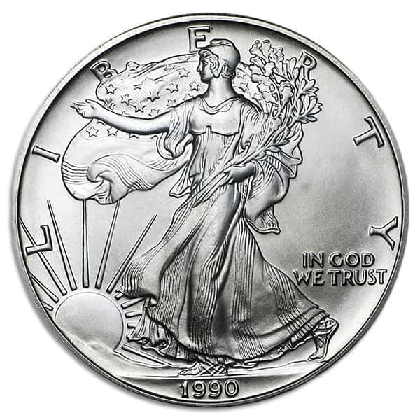 1990 1 oz American Silver Eagle Coins for Sale - Money Metals