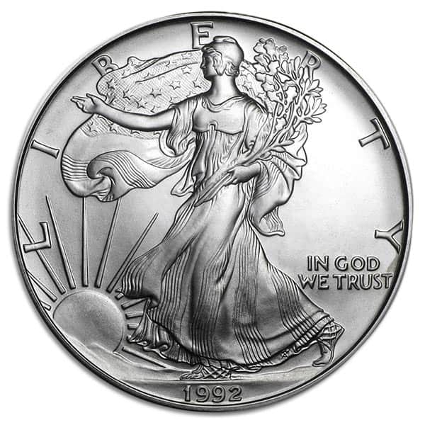 1992 1 oz American Silver Eagle Coins for Sale - Money Metals