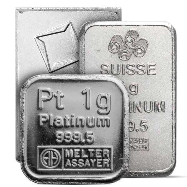 Platinum Bar, 1 Gram .9995 Pure - NO Assay Package