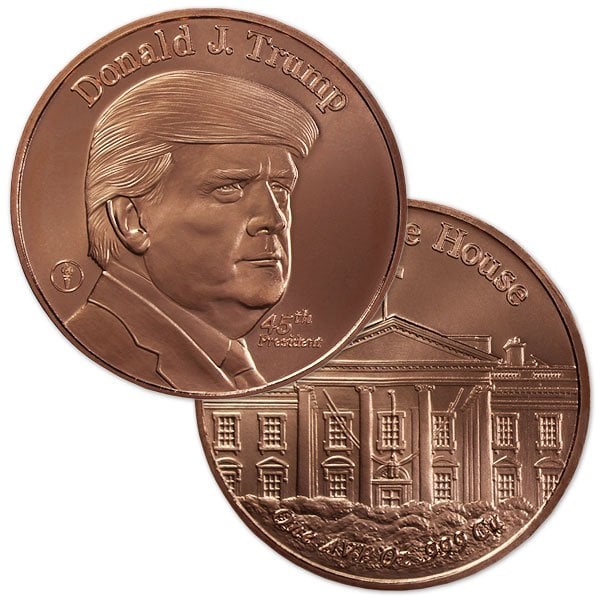 Copper President Trump Round - 1 AVDP Oz, .999 Pure Copper