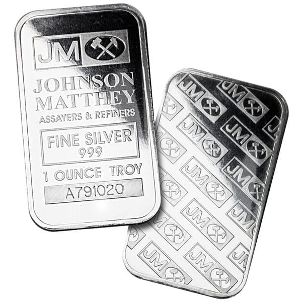 1 oz Johnson Matthey Silver Bar (in Plastic) l JM Bullion™