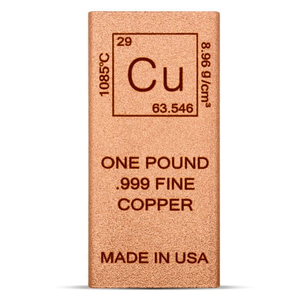 Copper BAR Element Design 1 POUND .999 Pure Copper