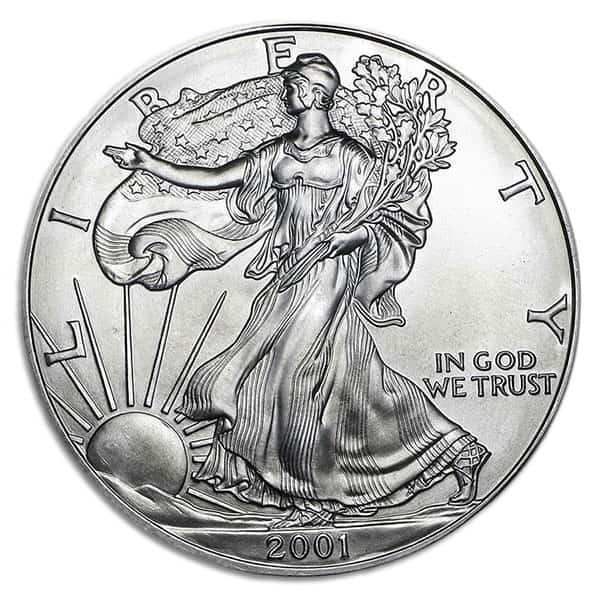 2001 1 oz American Silver Eagle Coins for Sale - Money Metals