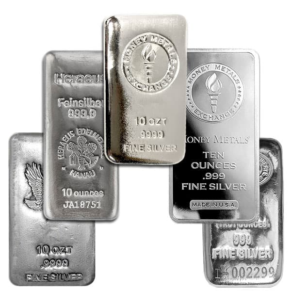 10 oz Generic Silver bar - Money Metals Exchange