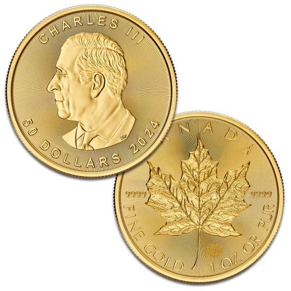 2024 1 Oz Canadian Maple Leaf Coins for Sale - Money Metals