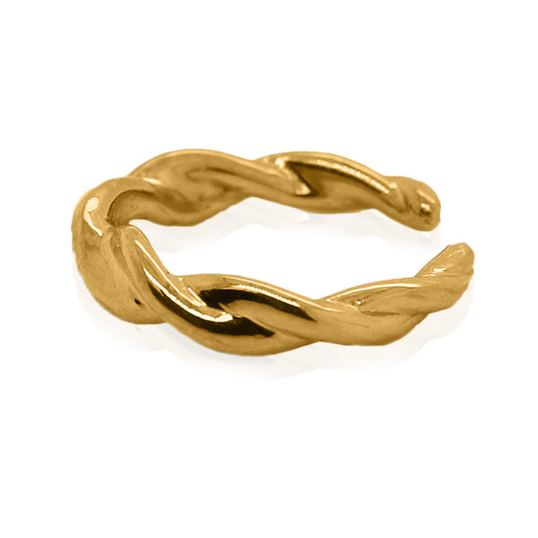 5.6g 24K Polished Finish Braided Gold Ring for Sale - Money Metals
