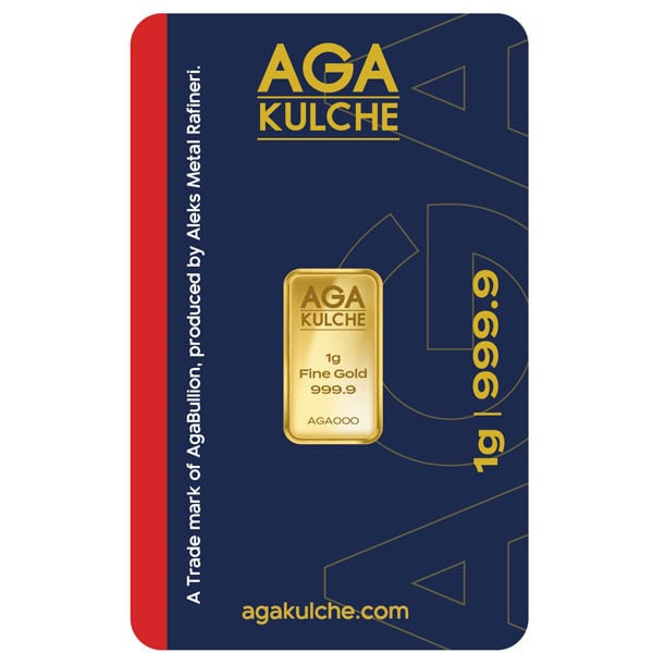 AgaBullion Gold Bar, 1 Gram, .9999 Pure