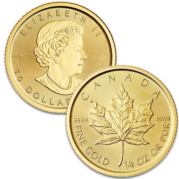 1/4 Oz Canadian Gold Maple Leaf (.9999 Pure Gold Coins) · Money Metals®