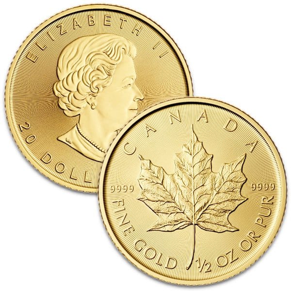 1/2 Oz Canadian Gold Maple Leaf Coins for Sale · Money Metals®