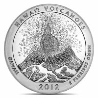 America the Beautiful - Hawaii Volcanoes National Park 5 Ounce .999 Silver