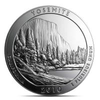 America the Beautiful - Yosemite National Park 5 Ounce .999 Silver