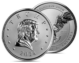 1 Oz Silver Presidential Medal - Trump 2024