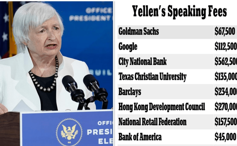 Janet Yellen Speaking FEEs