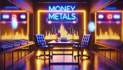 Money Metals Podcast Precious Metals Gold Silver Neon Futuristic