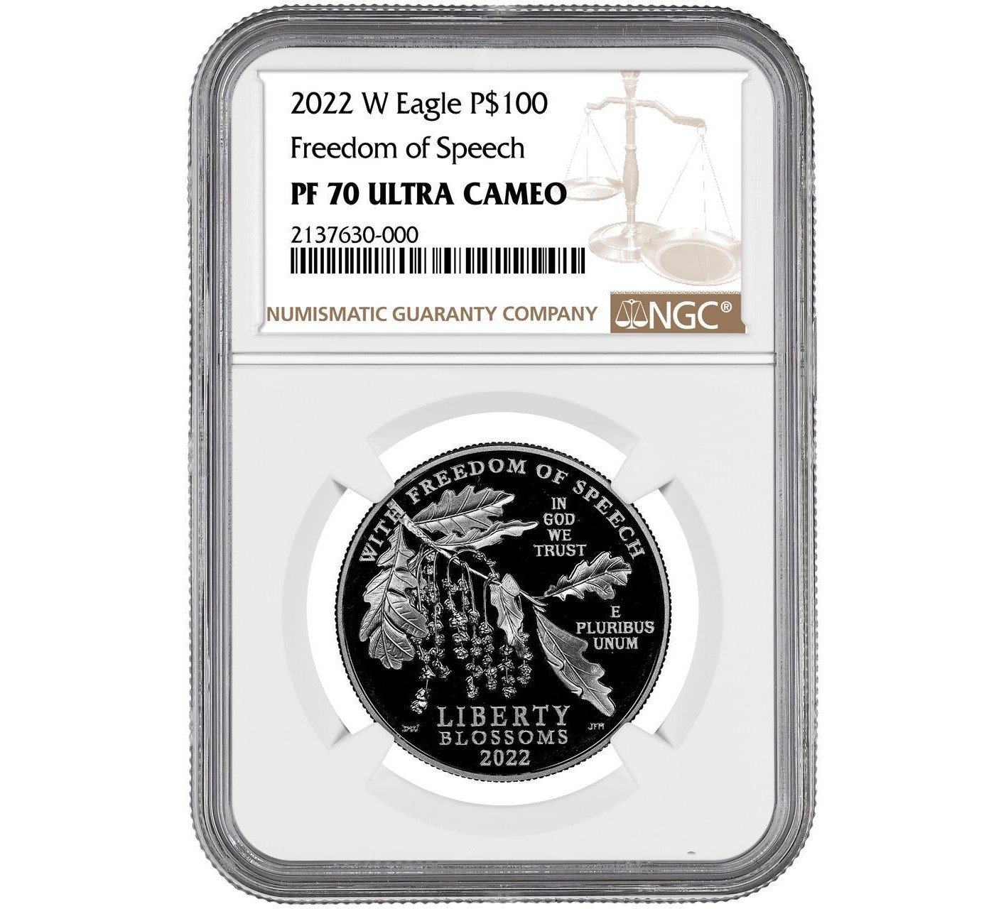 2022 1-oz Platinum Eagle NGC PF70 UCAM "Freedom of Speech"