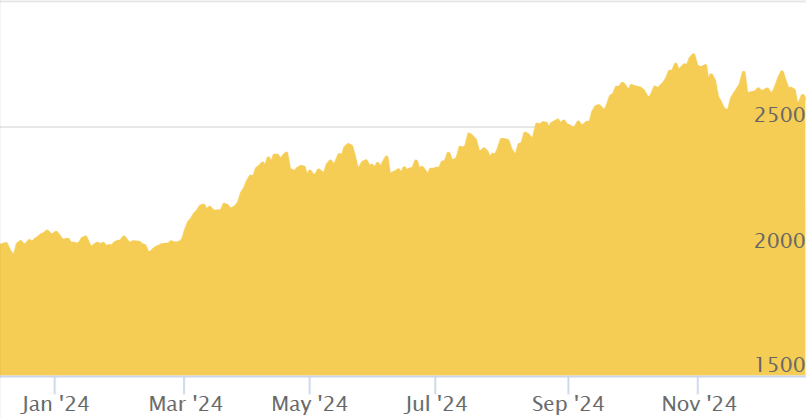 Gold Chart (Jan 2024 - Nov 2024)