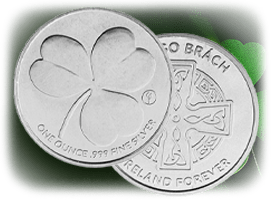 1 Oz Silver Shamrock Rounds | Shop Now >