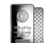 10 Oz Silver Bars (Morgan Design) | Shop Now >