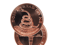 1 Oz Copper Rounds (Dont Tread on Me )| Shop Now 