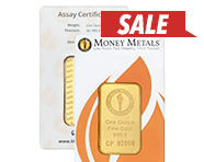 1 Oz Gold Bars (Money Metals - On Sale) | Shop Now >