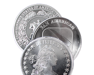 1 Oz Silver Rounds (Random Design) | Shop Now >