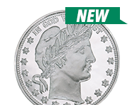 1 Oz Silver Barber Rounds | Shop Now 