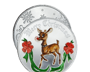 1 Oz Silver Round (Colorized Rudolph) | Shop Now >