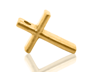 Gold Slender Cross Pendant | Shop Now >