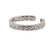 Platinum Modern Serpent Ring (Large) | Shop Now >