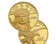 1/10 Oz Lady Liberty Gold Rounds | Shop Now >