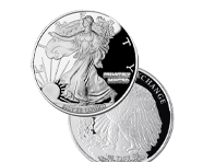 1/10 Oz Walking Liberty Rounds | Shop Now >