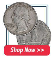 90% Junk Silver Pre-1965 Quarters | Shop Now >