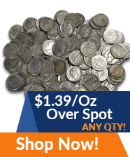 Pre-1965 90% Junk Silver (Dimes) | Shop Now >